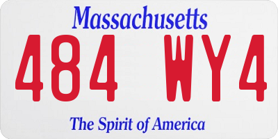 MA license plate 484WY4