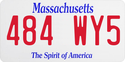 MA license plate 484WY5