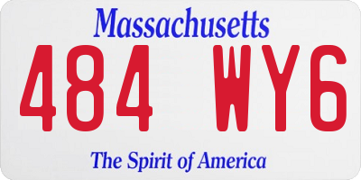 MA license plate 484WY6