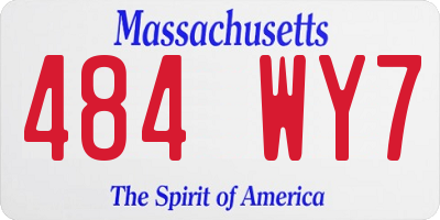 MA license plate 484WY7