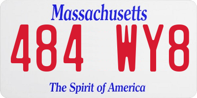 MA license plate 484WY8
