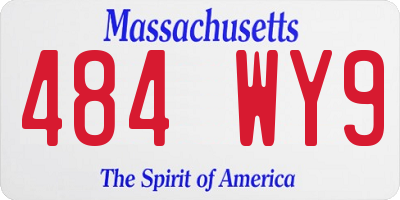 MA license plate 484WY9