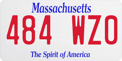 MA license plate 484WZ0