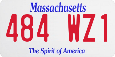 MA license plate 484WZ1