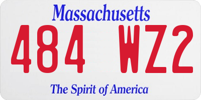 MA license plate 484WZ2