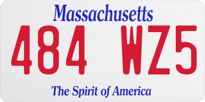 MA license plate 484WZ5