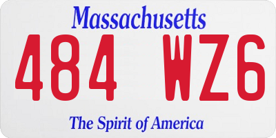 MA license plate 484WZ6