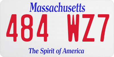 MA license plate 484WZ7