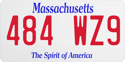 MA license plate 484WZ9