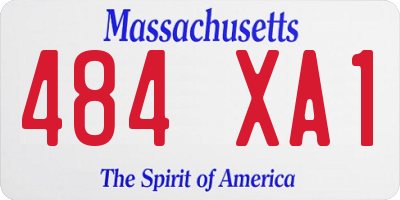 MA license plate 484XA1