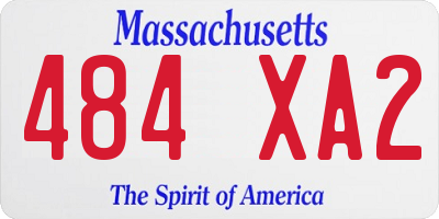 MA license plate 484XA2