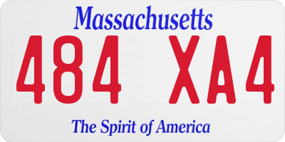 MA license plate 484XA4