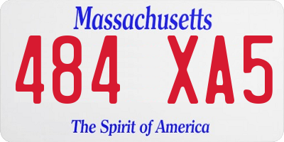 MA license plate 484XA5