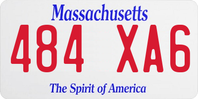 MA license plate 484XA6