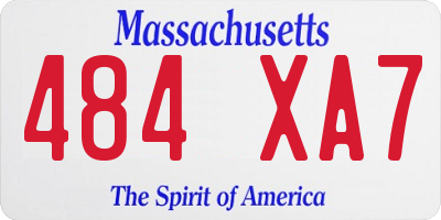 MA license plate 484XA7