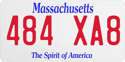 MA license plate 484XA8