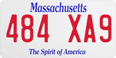 MA license plate 484XA9