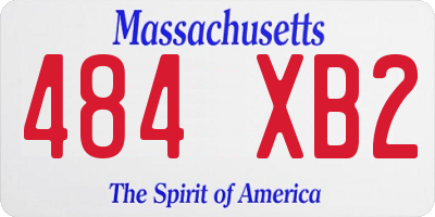 MA license plate 484XB2