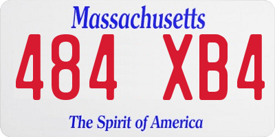 MA license plate 484XB4