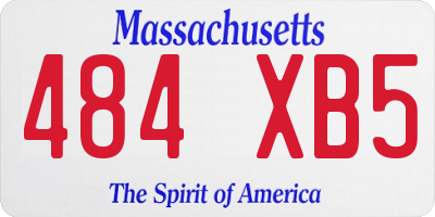 MA license plate 484XB5