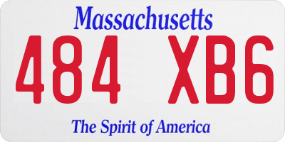 MA license plate 484XB6