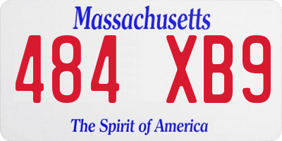 MA license plate 484XB9