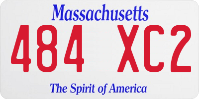 MA license plate 484XC2