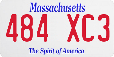MA license plate 484XC3