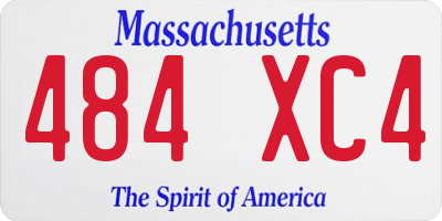 MA license plate 484XC4
