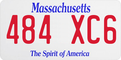 MA license plate 484XC6