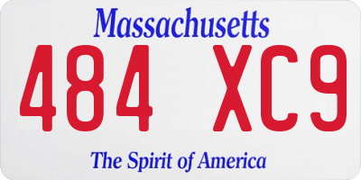 MA license plate 484XC9