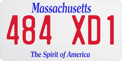MA license plate 484XD1