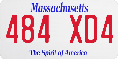 MA license plate 484XD4