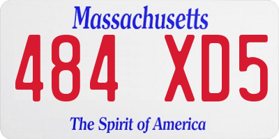 MA license plate 484XD5