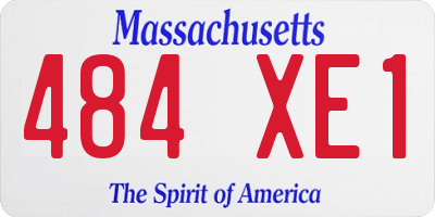 MA license plate 484XE1