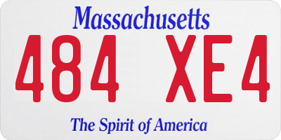 MA license plate 484XE4