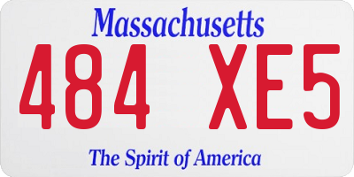 MA license plate 484XE5