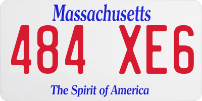 MA license plate 484XE6
