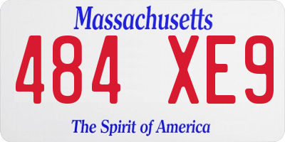 MA license plate 484XE9