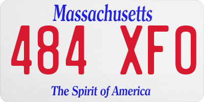 MA license plate 484XF0
