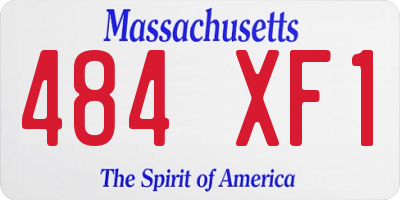 MA license plate 484XF1
