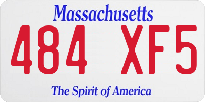MA license plate 484XF5