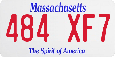 MA license plate 484XF7