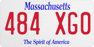 MA license plate 484XG0