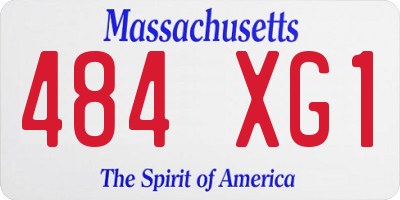 MA license plate 484XG1
