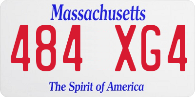 MA license plate 484XG4