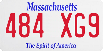 MA license plate 484XG9