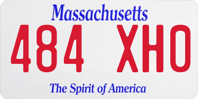 MA license plate 484XH0