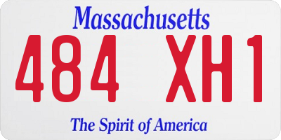 MA license plate 484XH1
