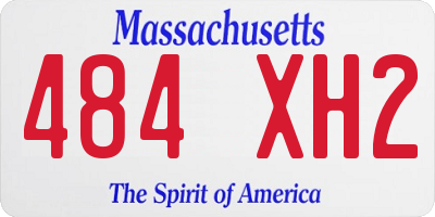 MA license plate 484XH2